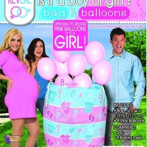 Forum Novelties Gender Reveal Pink Balloons Baby Shower Party Supplies 8 Count
